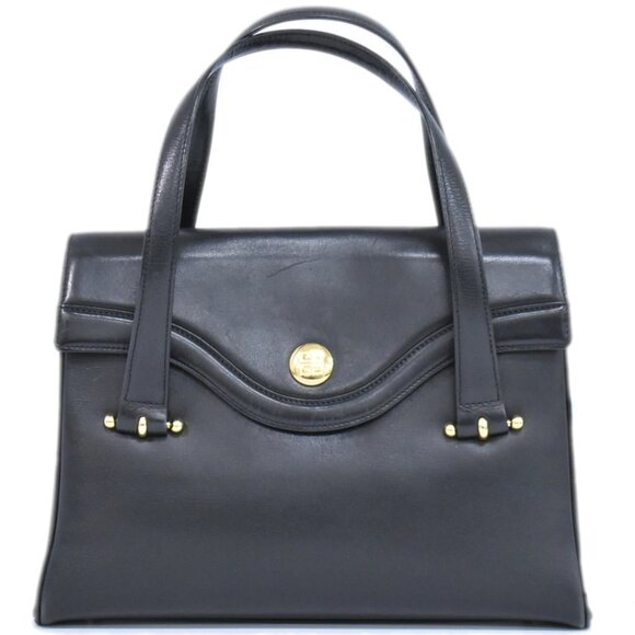 GIVENCHY Leather Handbag Black Gold